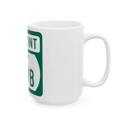 Vermont 25B (Vermont) (Road Sign) White Coffee Mug - Go Mug Yourself