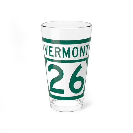 Vermont 26 (Vermont) (Road Sign) Pint Glass 16oz 16oz - Go Mug Yourself