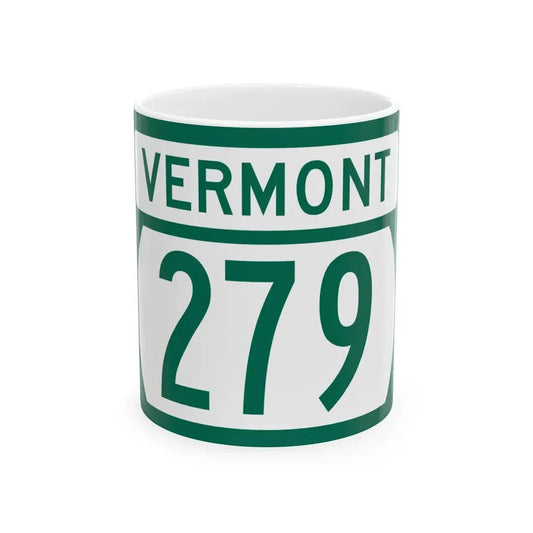 Vermont 279 (Vermont) (Road Sign) White Coffee Mug 11oz - Go Mug Yourself