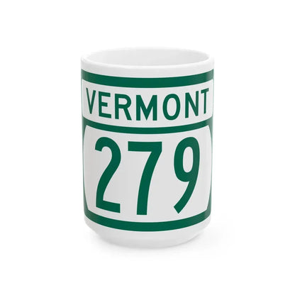 Vermont 279 (Vermont) (Road Sign) White Coffee Mug 15oz - Go Mug Yourself