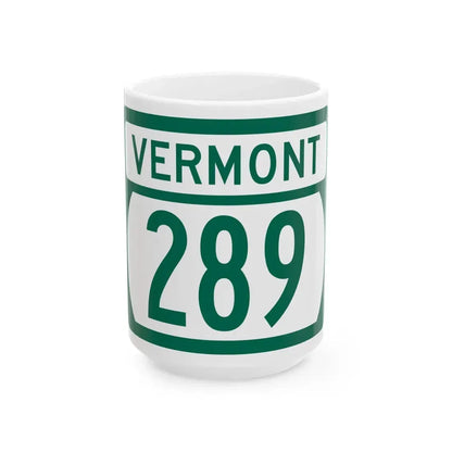 Vermont 289 (Vermont) (Road Sign) White Coffee Mug 15oz - Go Mug Yourself