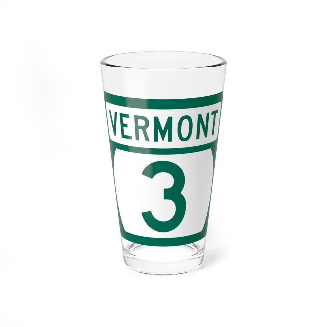 Vermont 3 (Vermont) (Road Sign) Pint Glass 16oz 16oz - Go Mug Yourself