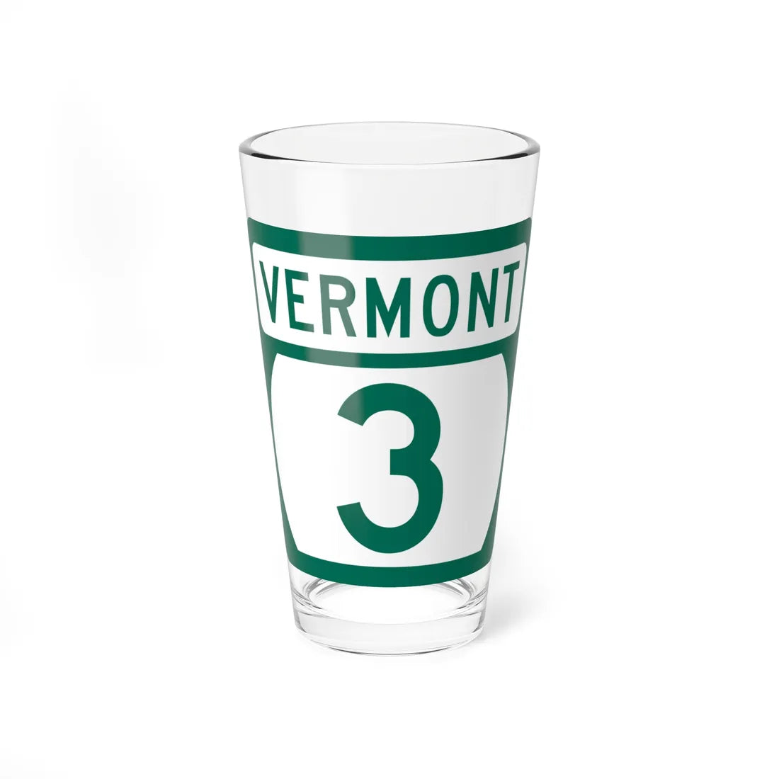 Vermont 3 (Vermont) (Road Sign) Pint Glss 16oz 16oz - Go Mug Yourself