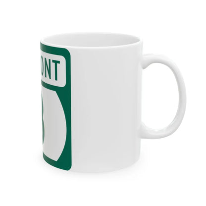 Vermont 3 (Vermont) (Road Sign) White Coffee Mug - Go Mug Yourself