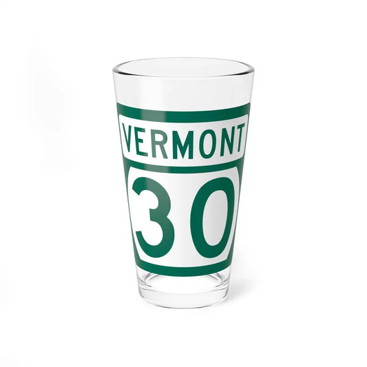 Vermont 30 (Vermont) (Road Sign) Pint Glass 16oz 16oz - Go Mug Yourself