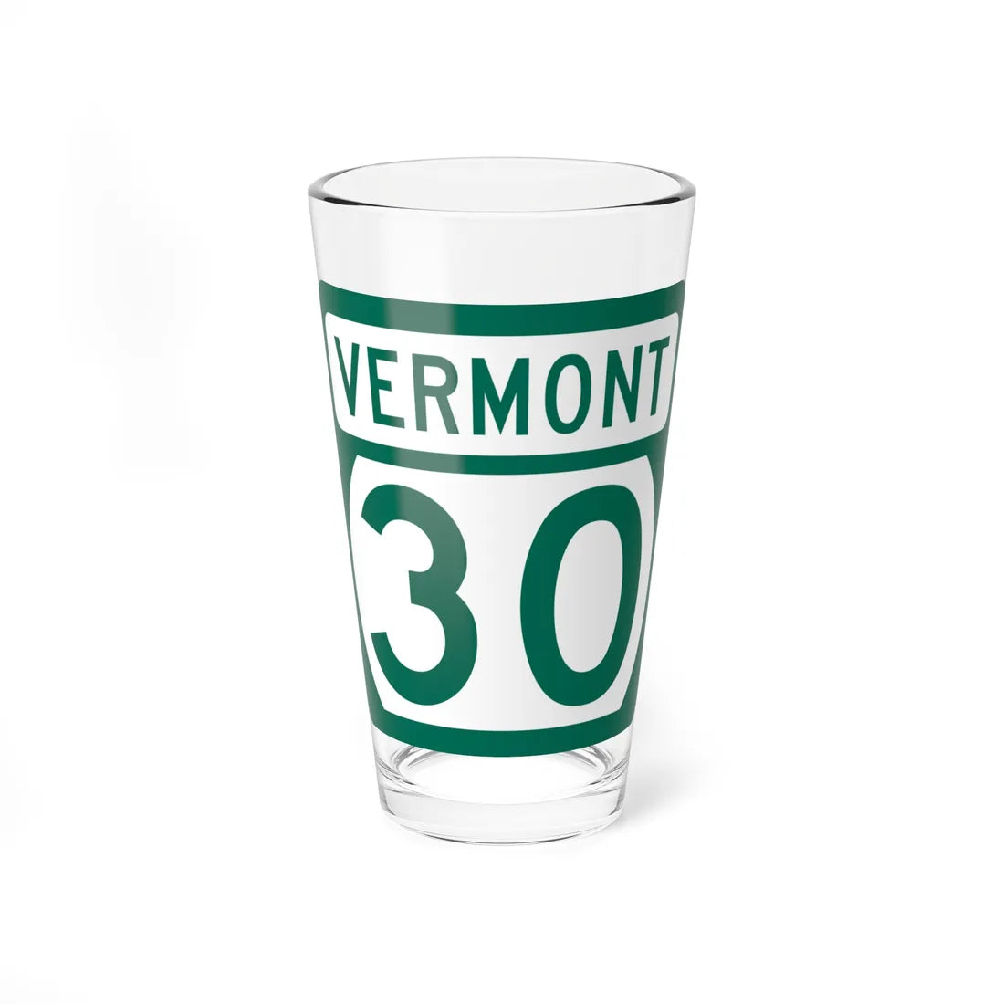 Vermont 30 (Vermont) (Road Sign) Pint Glss 16oz 16oz - Go Mug Yourself
