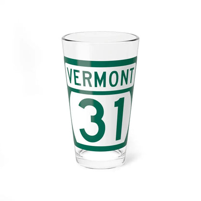 Vermont 31 (Vermont) (Road Sign) Pint Glass 16oz 16oz - Go Mug Yourself