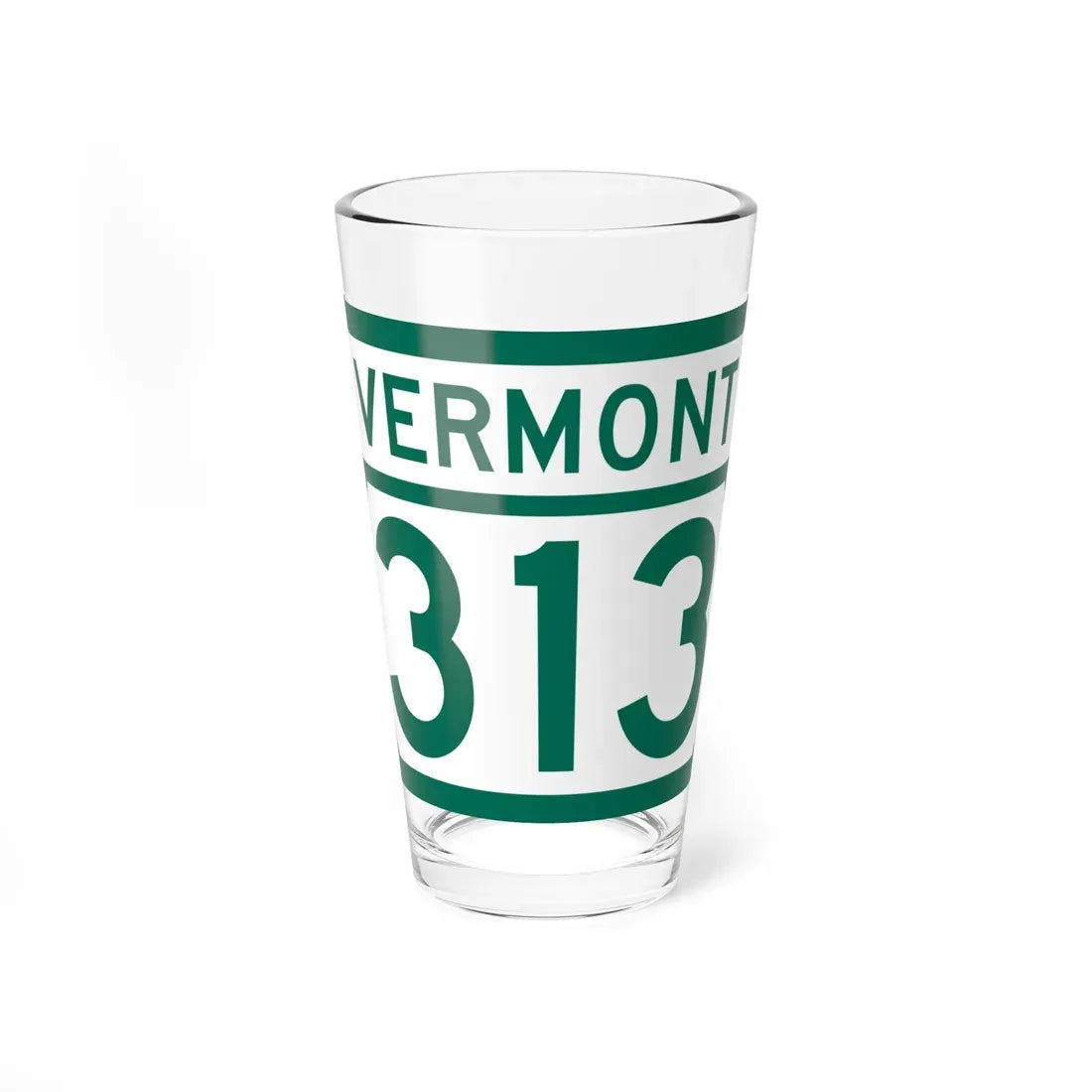 Vermont 313 (Vermont) (Road Sign) Pint Glass 16oz 16oz - Go Mug Yourself