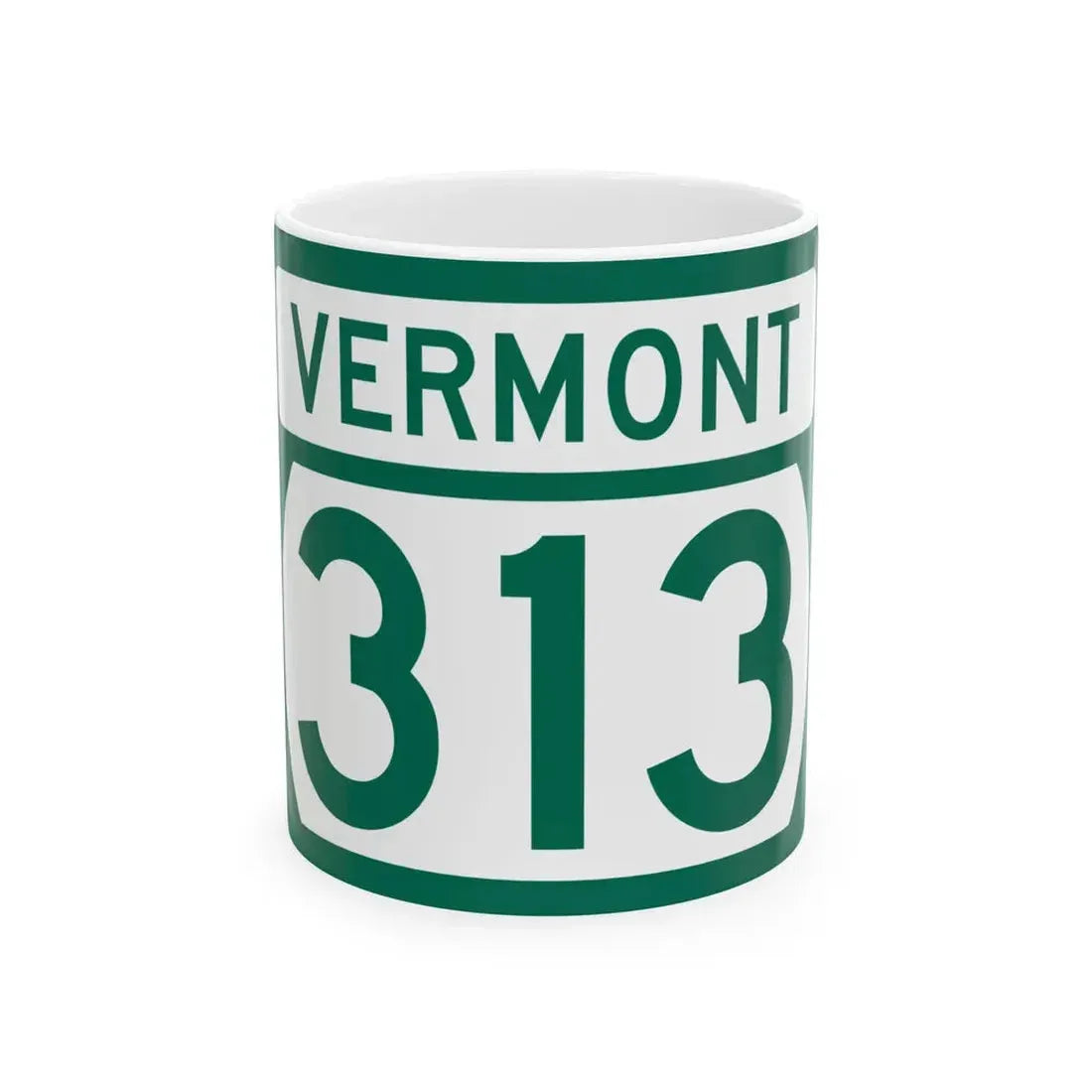 Vermont 313 (Vermont) (Road Sign) White Coffee Mug 11oz - Go Mug Yourself