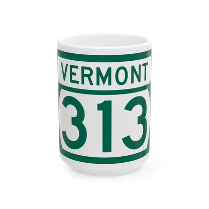 Vermont 313 (Vermont) (Road Sign) White Coffee Mug 15oz - Go Mug Yourself