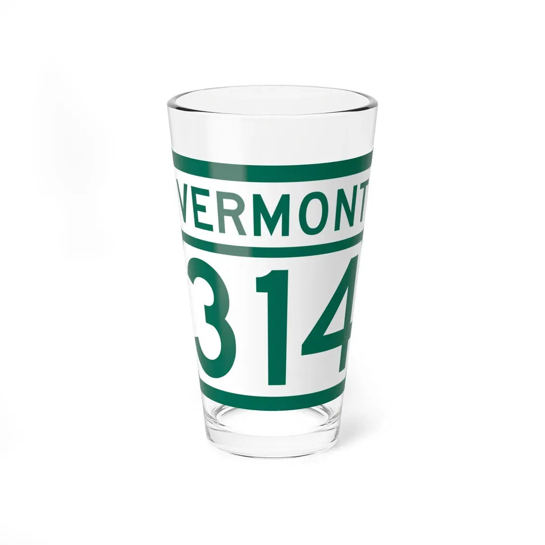 Vermont 314 (Vermont) (Road Sign) Pint Glass 16oz 16oz - Go Mug Yourself