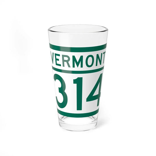 Vermont 314 (Vermont) (Road Sign) Pint Glass 16oz 16oz - Go Mug Yourself