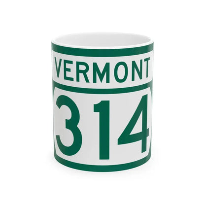 Vermont 314 (Vermont) (Road Sign) White Coffee Mug 11oz - Go Mug Yourself