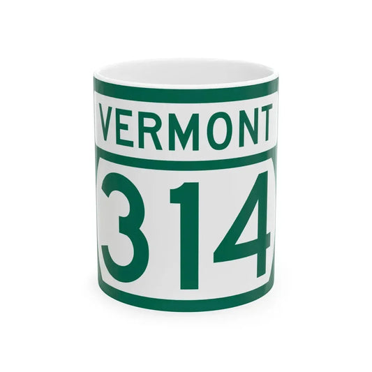 Vermont 314 (Vermont) (Road Sign) White Coffee Mug 11oz - Go Mug Yourself