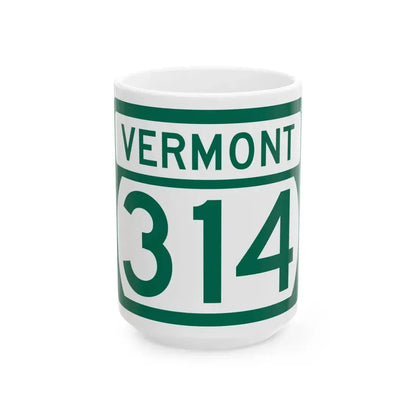 Vermont 314 (Vermont) (Road Sign) White Coffee Mug 15oz - Go Mug Yourself