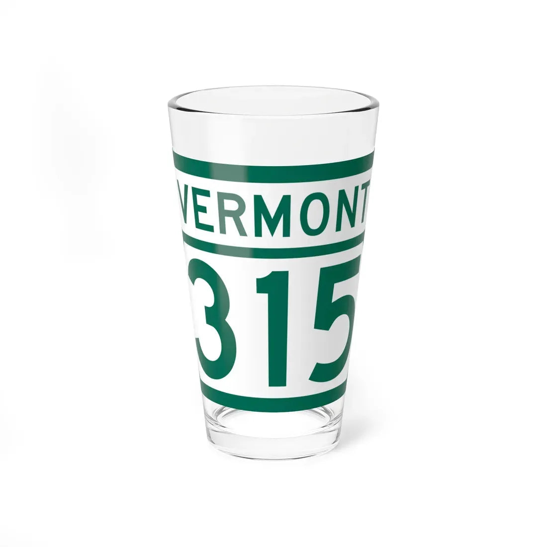 Vermont 315 (Vermont) (Road Sign) Pint Glass 16oz 16oz - Go Mug Yourself