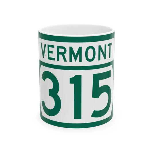 Vermont 315 (Vermont) (Road Sign) White Coffee Mug 11oz - Go Mug Yourself