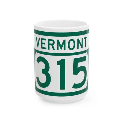 Vermont 315 (Vermont) (Road Sign) White Coffee Mug 15oz - Go Mug Yourself