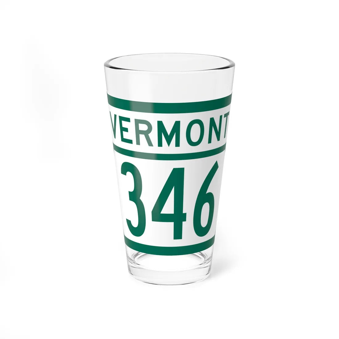 Vermont 346 (Vermont) (Road Sign) Pint Glss 16oz 16oz - Go Mug Yourself