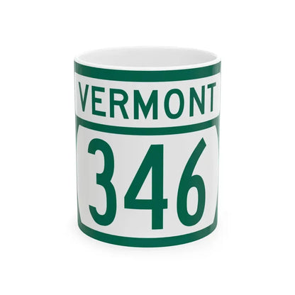 Vermont 346 (Vermont) (Road Sign) White Coffee Mug 11oz - Go Mug Yourself