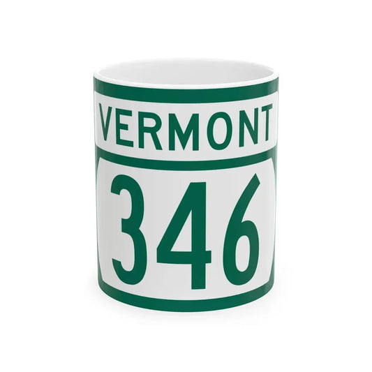 Vermont 346 (Vermont) (Road Sign) White Coffee Mug 11oz - Go Mug Yourself