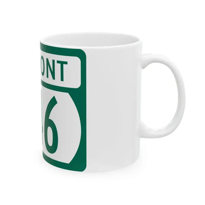Vermont 346 (Vermont) (Road Sign) White Coffee Mug - Go Mug Yourself
