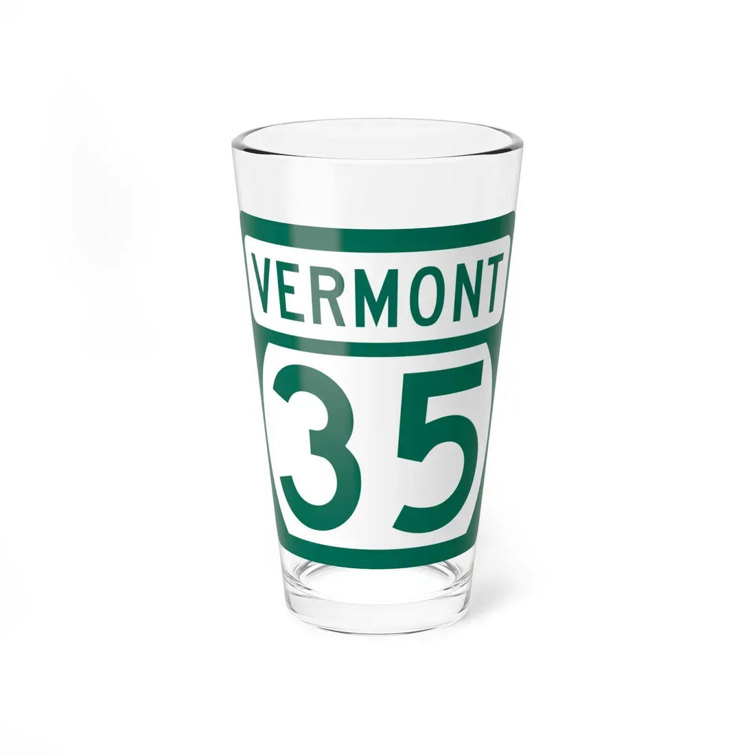 Vermont 35 (Vermont) (Road Sign) Pint Glass 16oz 16oz - Go Mug Yourself