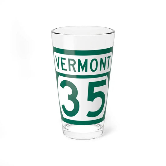 Vermont 35 (Vermont) (Road Sign) Pint Glass 16oz 16oz - Go Mug Yourself