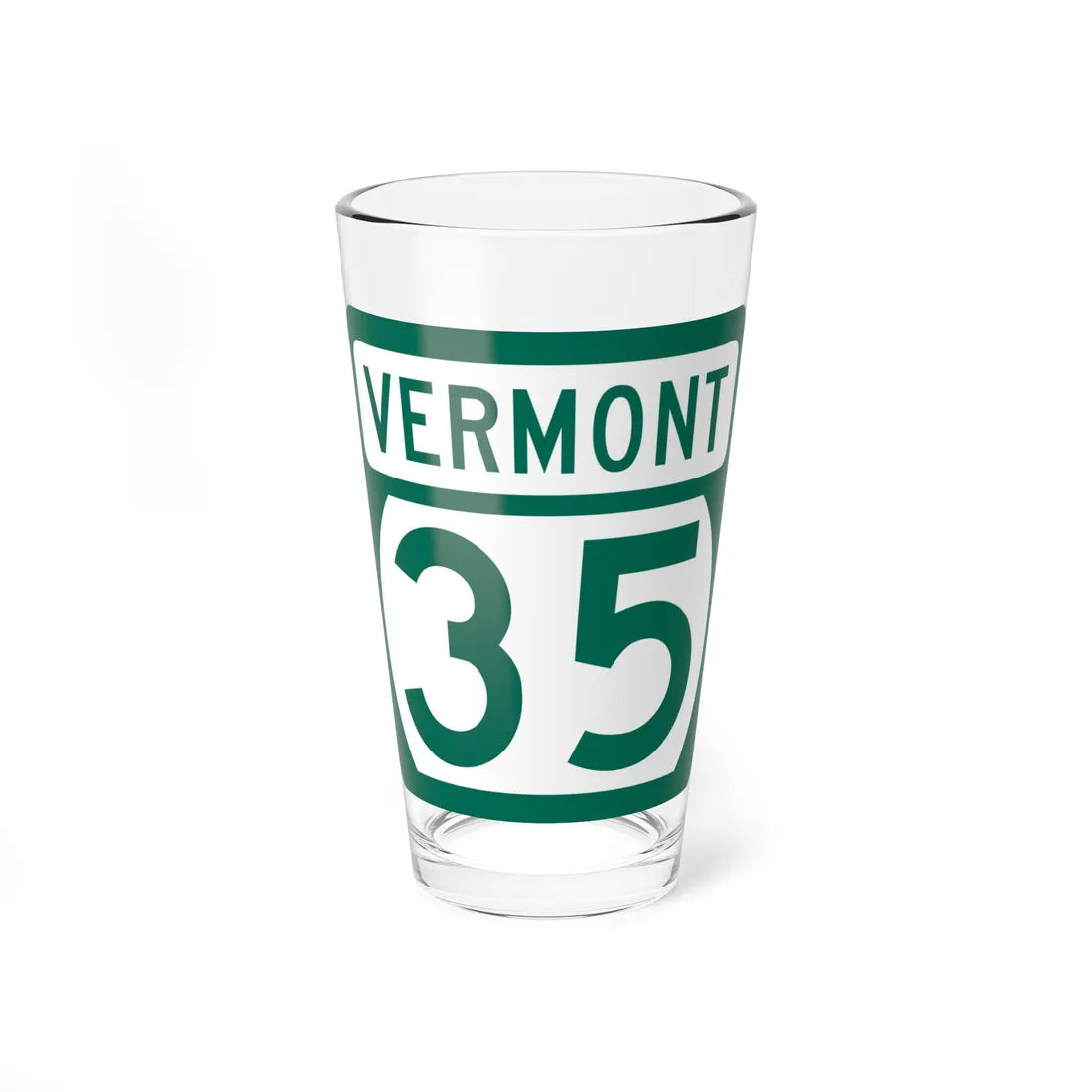 Vermont 35 (Vermont) (Road Sign) Pint Glss 16oz 16oz - Go Mug Yourself