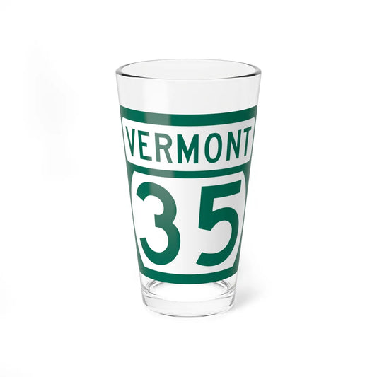 Vermont 35 (Vermont) (Road Sign) Pint Glss 16oz 16oz - Go Mug Yourself