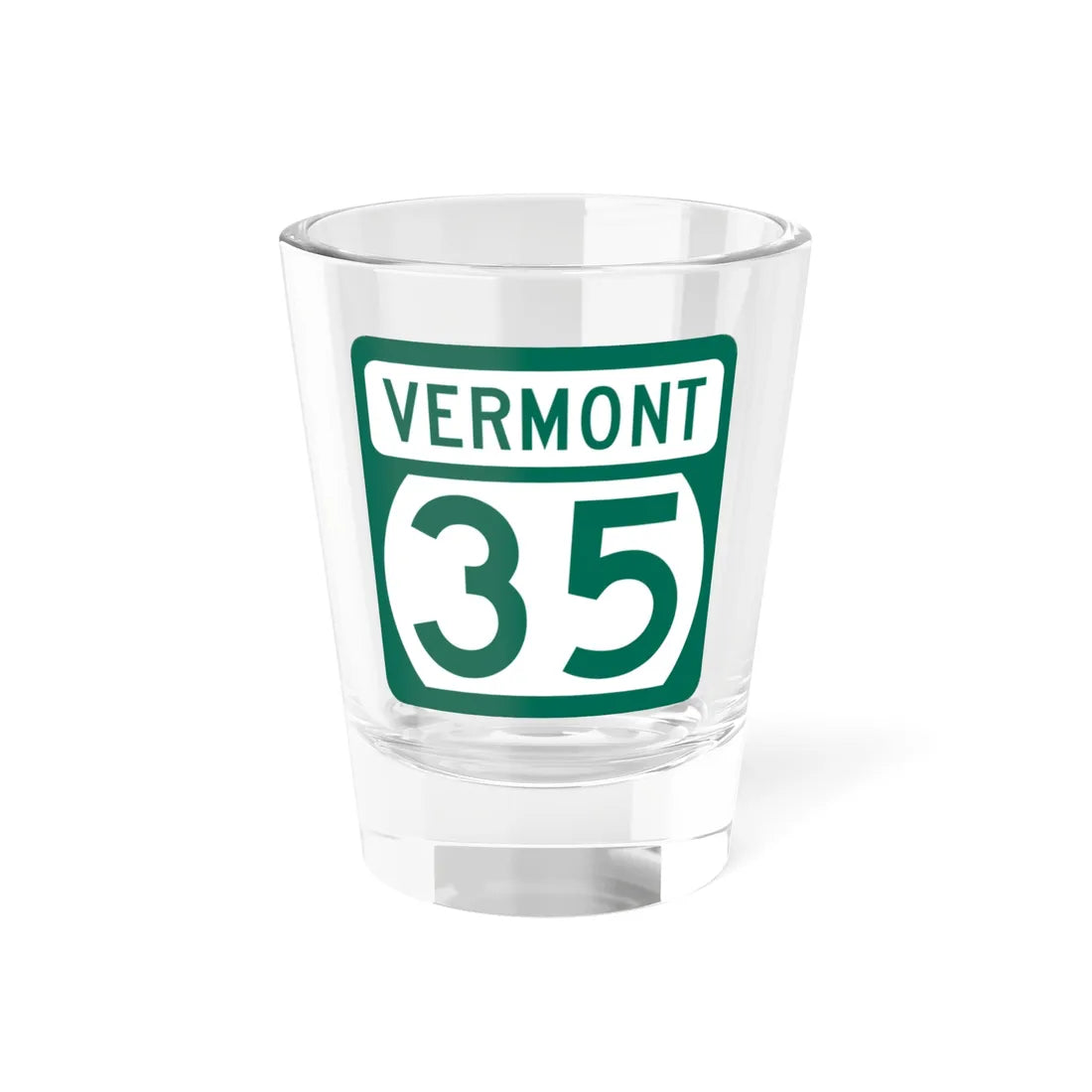 Vermont 35 (Vermont) (Road Sign) Shot Glass 1.5oz 1.5oz - Go Mug Yourself