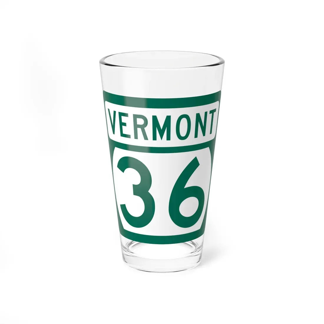 Vermont 36 (Vermont) (Road Sign) Pint Glass 16oz 16oz - Go Mug Yourself