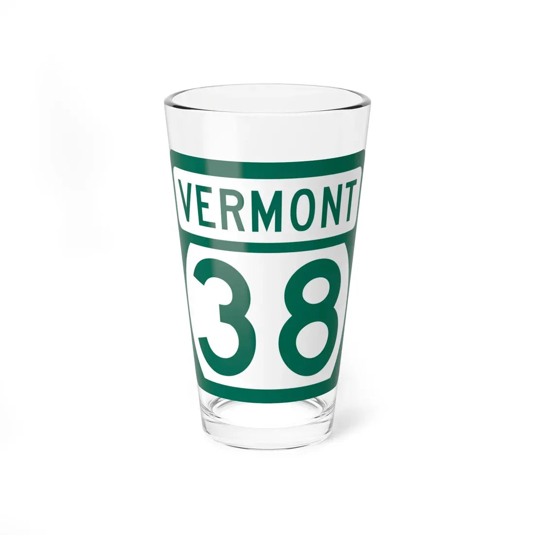 Vermont 38 (Vermont) (Road Sign) Pint Glass 16oz 16oz - Go Mug Yourself