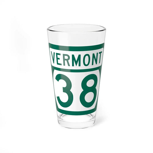 Vermont 38 (Vermont) (Road Sign) Pint Glass 16oz 16oz - Go Mug Yourself