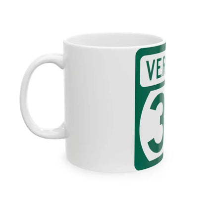 Vermont 38 (Vermont) (Road Sign) White Coffee Mug - Go Mug Yourself