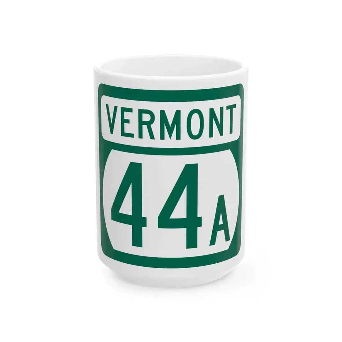 Vermont 44A (Vermont) (Road Sign) White Coffee Mug 15oz - Go Mug Yourself