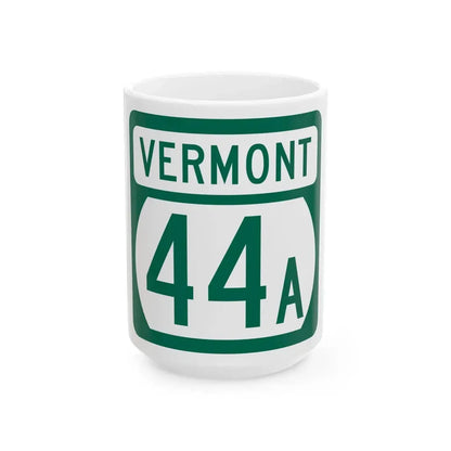 Vermont 44A (Vermont) (Road Sign) White Coffee Mug 15oz - Go Mug Yourself