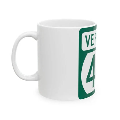 Vermont 44A (Vermont) (Road Sign) White Coffee Mug - Go Mug Yourself