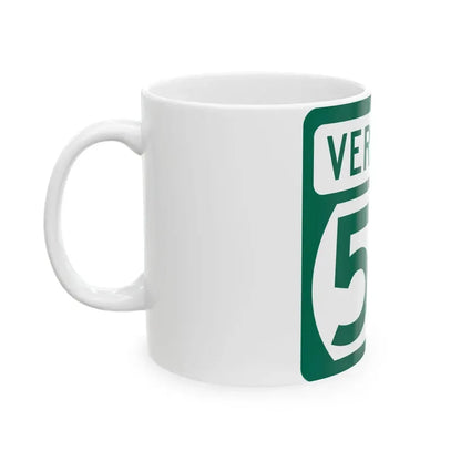 Vermont 53 (Vermont) (Road Sign) White Coffee Mug - Go Mug Yourself