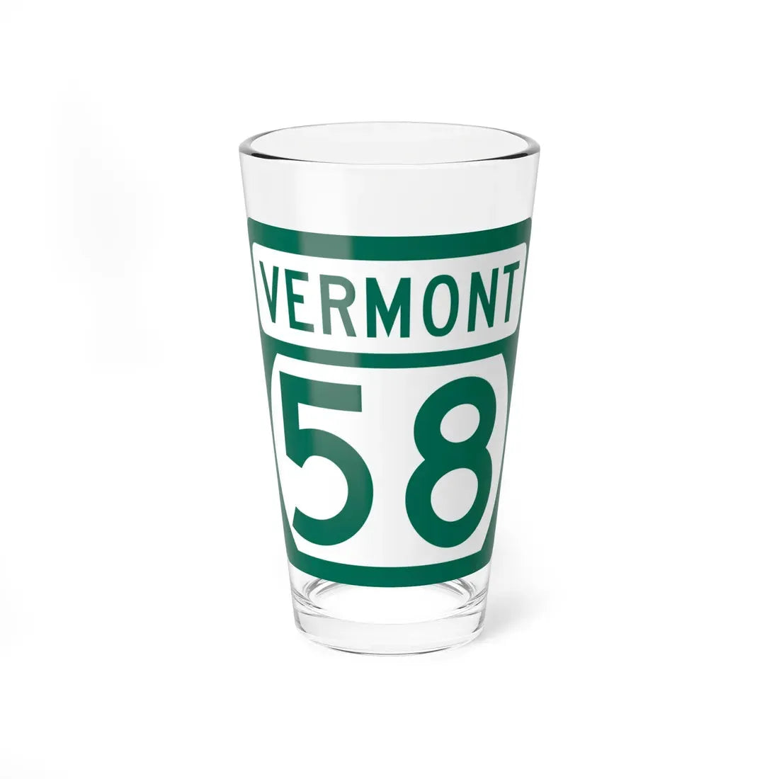 Vermont 58 (Vermont) (Road Sign) Pint Glass 16oz 16oz - Go Mug Yourself