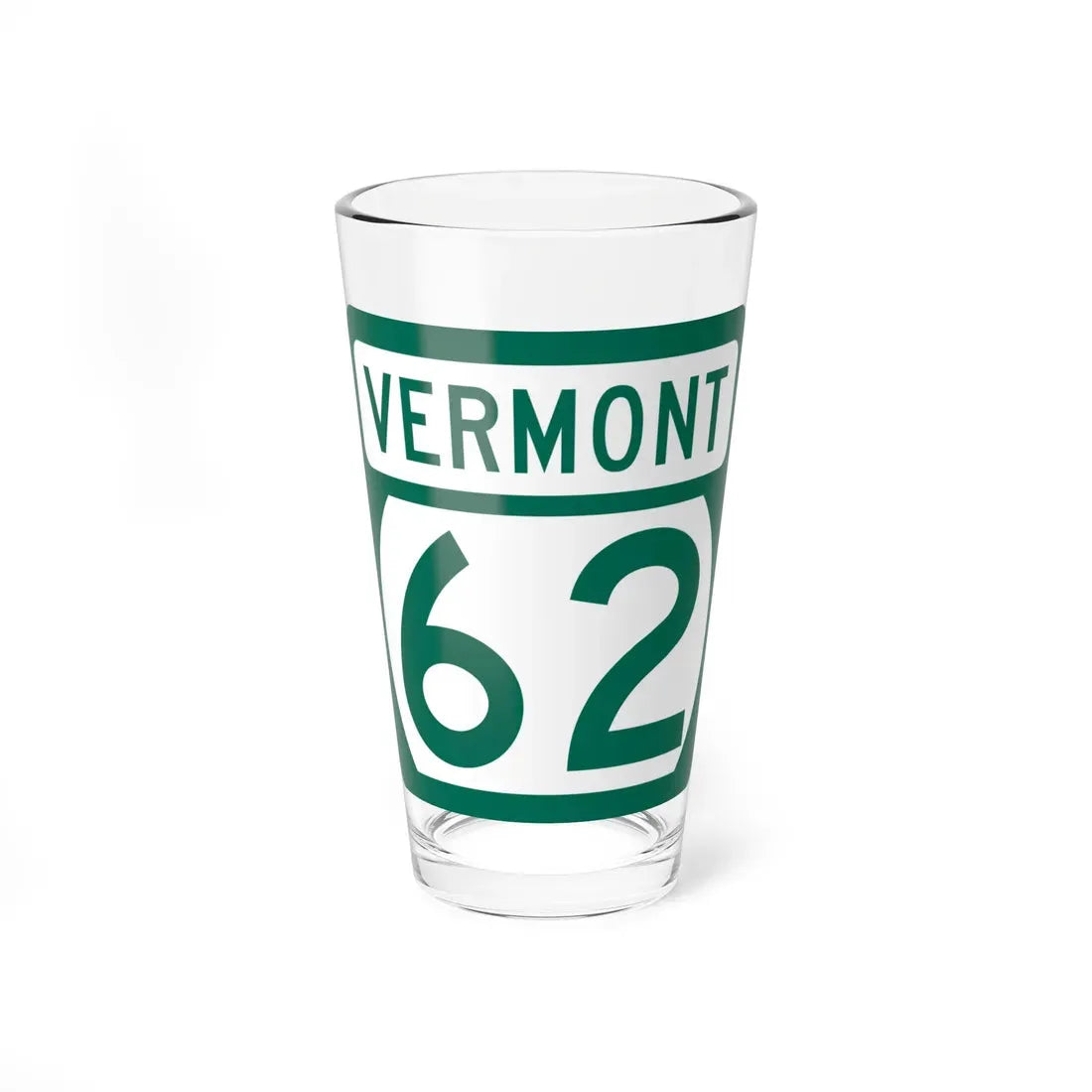 Vermont 62 (Vermont) (Road Sign) Pint Glass 16oz 16oz - Go Mug Yourself