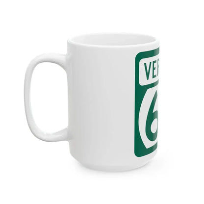 Vermont 62 (Vermont) (Road Sign) White Coffee Mug - Go Mug Yourself