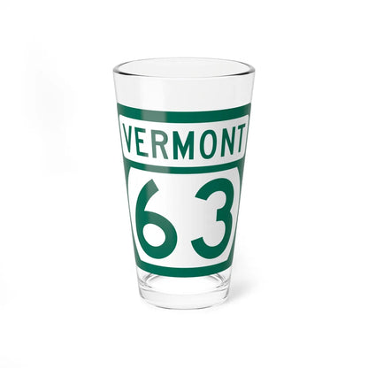 Vermont 63 (Vermont) (Road Sign) Pint Glss 16oz 16oz - Go Mug Yourself