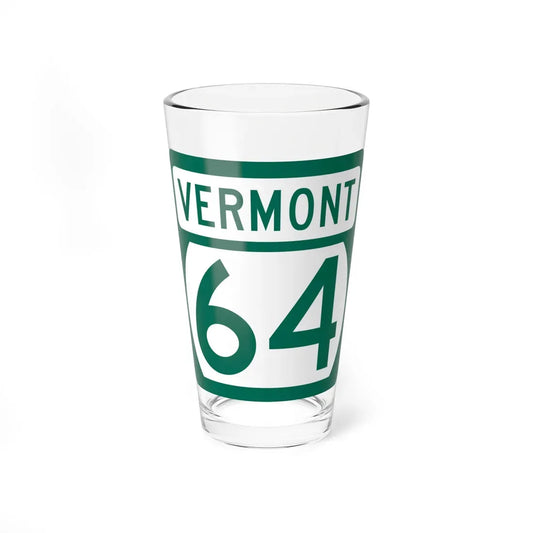 Vermont 64 (Vermont) (Road Sign) Pint Glass 16oz 16oz - Go Mug Yourself