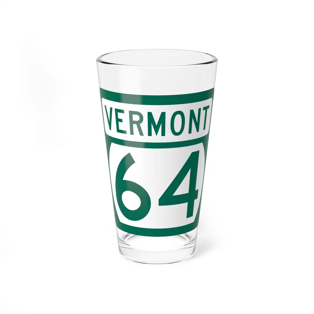 Vermont 64 (Vermont) (Road Sign) Pint Glss 16oz 16oz - Go Mug Yourself