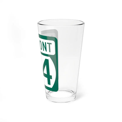 Vermont 64 (Vermont) (Road Sign) Pint Glss 16oz - Go Mug Yourself