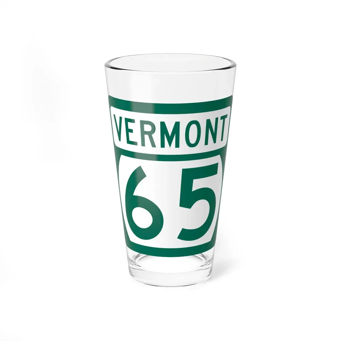 Vermont 65 (Vermont) (Road Sign) Pint Glass 16oz 16oz - Go Mug Yourself