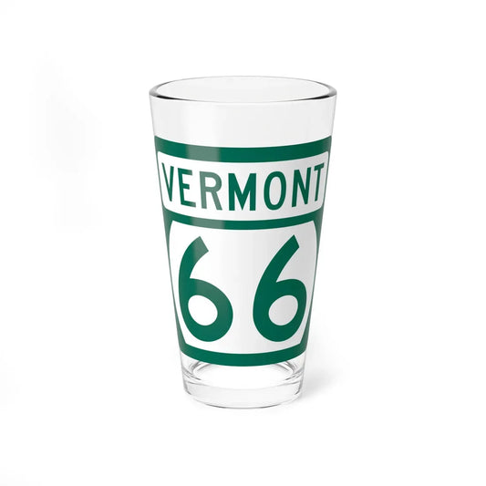 Vermont 66 (Vermont) (Road Sign) Pint Glass 16oz 16oz - Go Mug Yourself