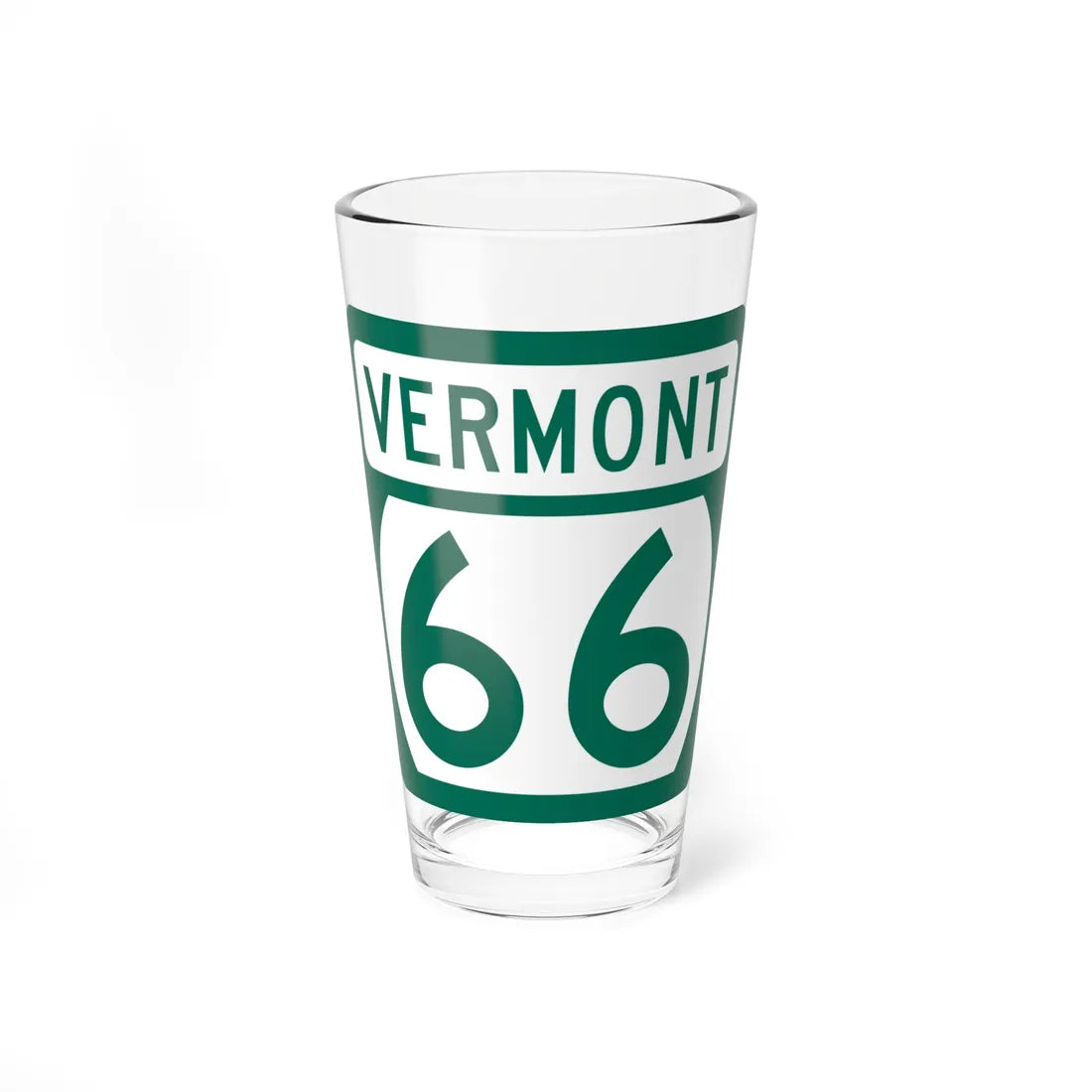 Vermont 66 (Vermont) (Road Sign) Pint Glss 16oz 16oz - Go Mug Yourself