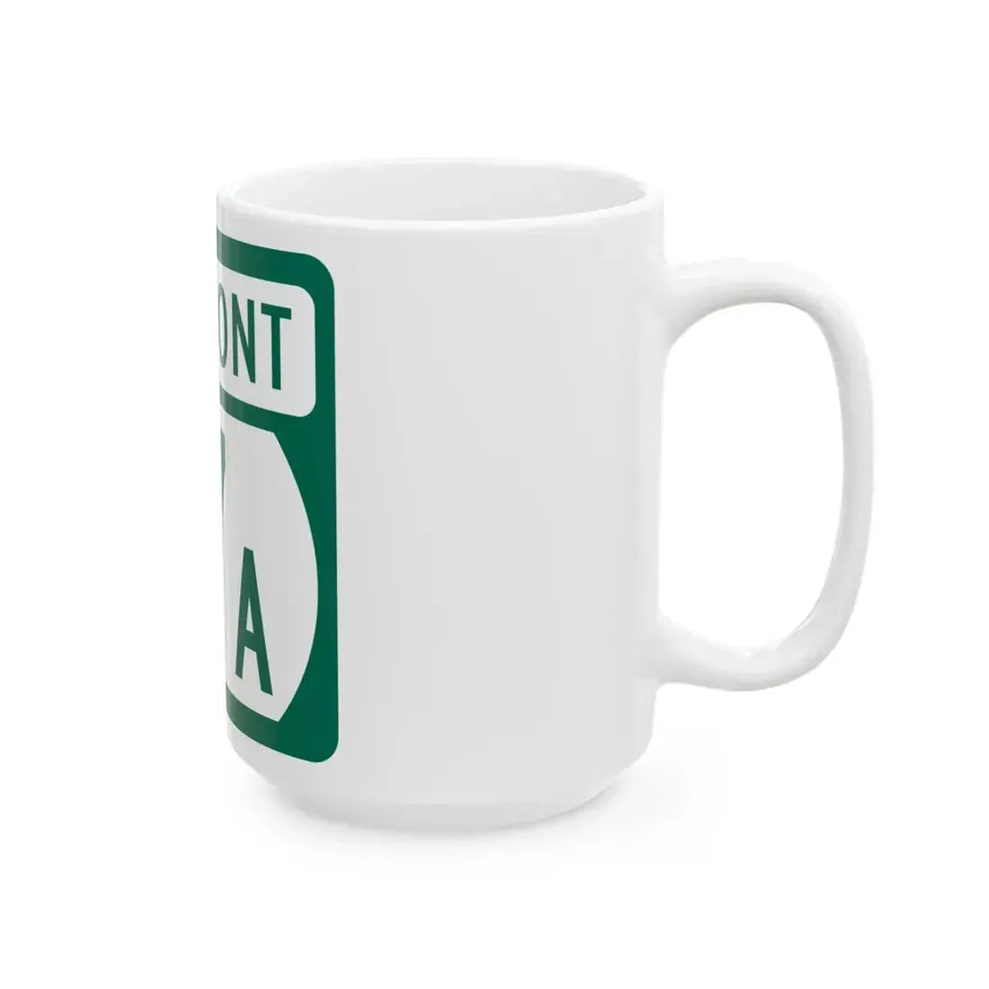 Vermont 67A (Vermont) (Road Sign) White Coffee Mug - Go Mug Yourself